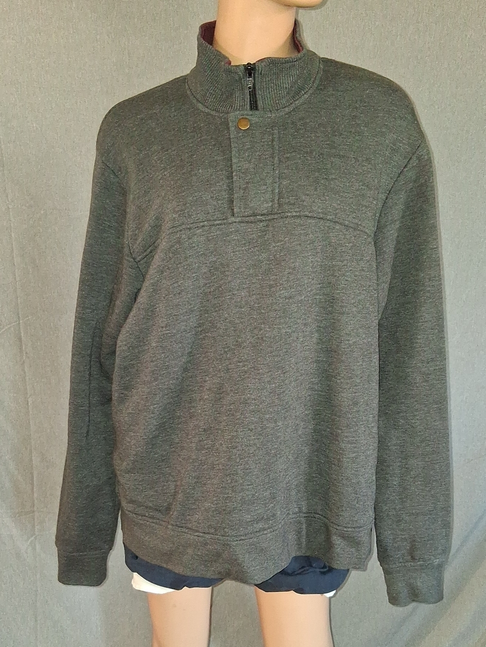 Orvis Men's Heather Gray Quarter-Zip Pullover